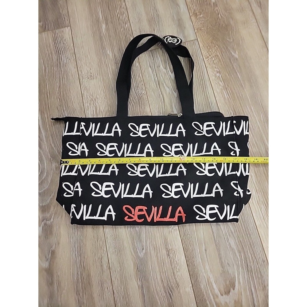 Robin Ruth Sevilla Tote Bag Zipper Closure Black Red Med - Picture 11 of 14